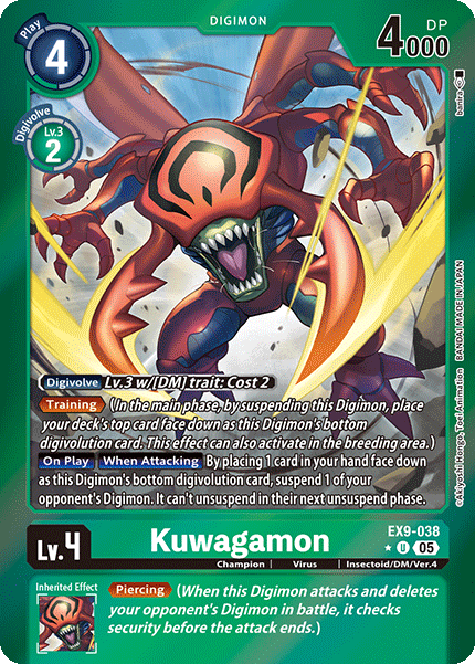 Kuwagamon (EX9-038) Limited Uncommon