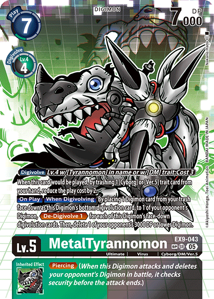 MetalTyrannomon (EX9-043) SP Alternative Art