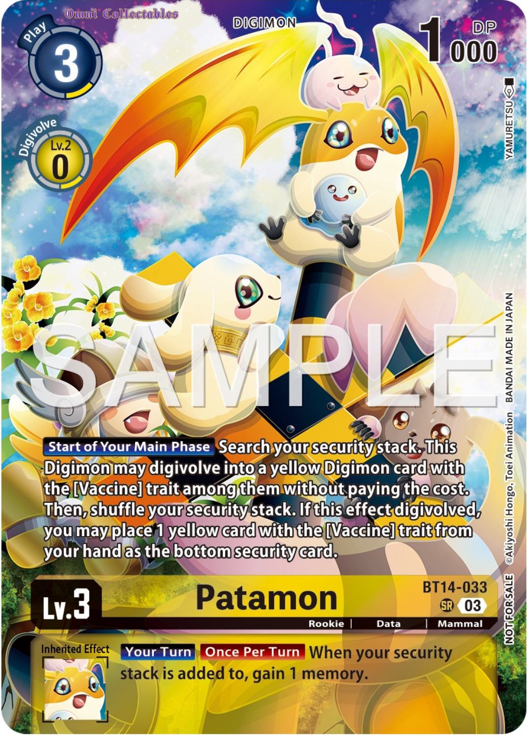 Patamon (BT14-033) Alternative Art Limited Card Pack
