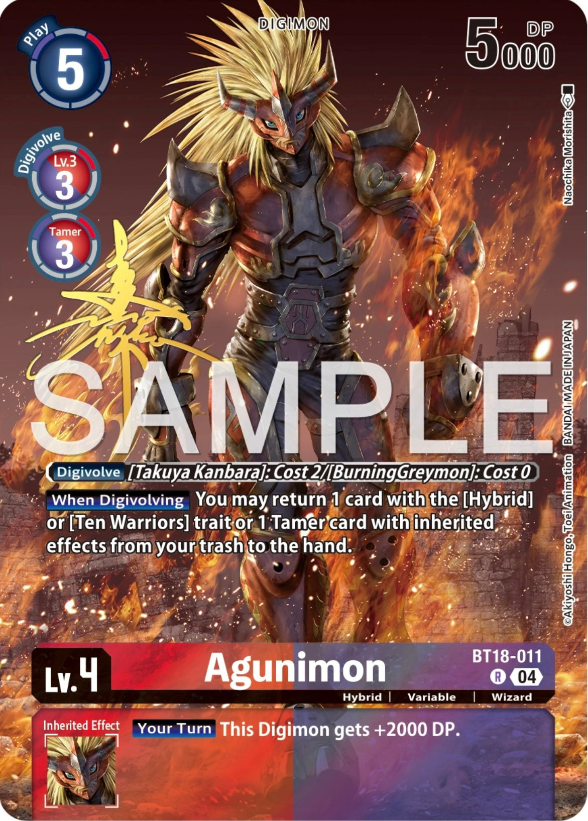 Agunimon (BT18-011) Signatured Rare