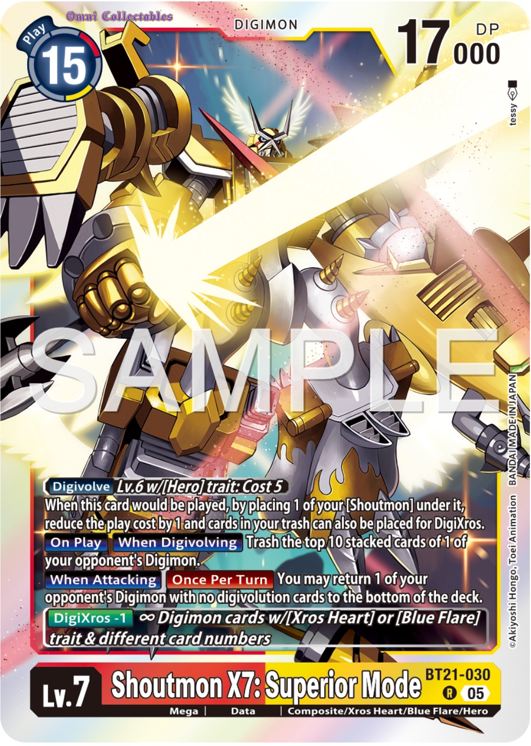 Shoutmon X7: Superior Mode (BT21-030) Rare