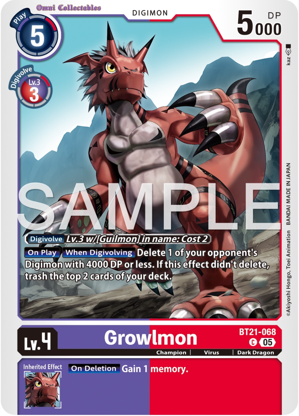Growlmon (BT21-068) Common