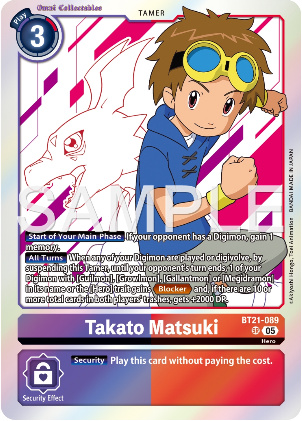 Takato Matsuki (BT21-089) Super Rare