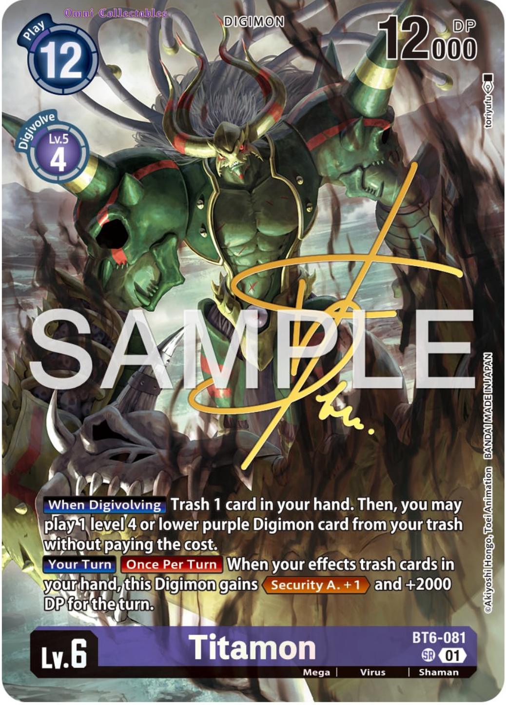 Titamon (BT6-081) Signatured Rare