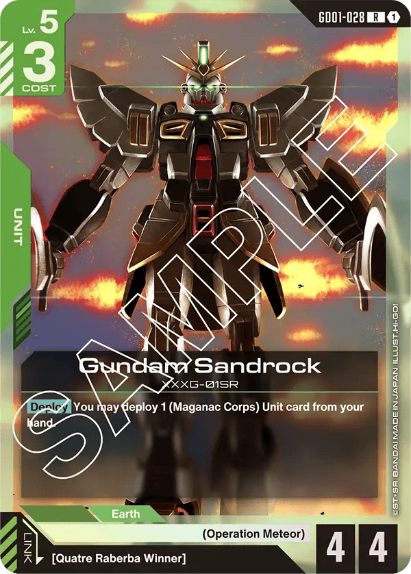 GD01-028: Gundam Sandrock (Rare)