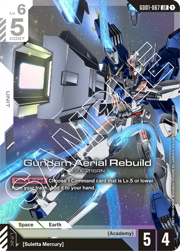 GD01-067: Gundam Aerial Rebuild (Legendary Rare)