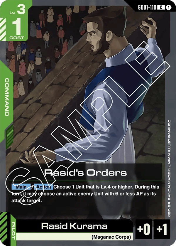 GD01-110: Rasid’s Orders (Common)
