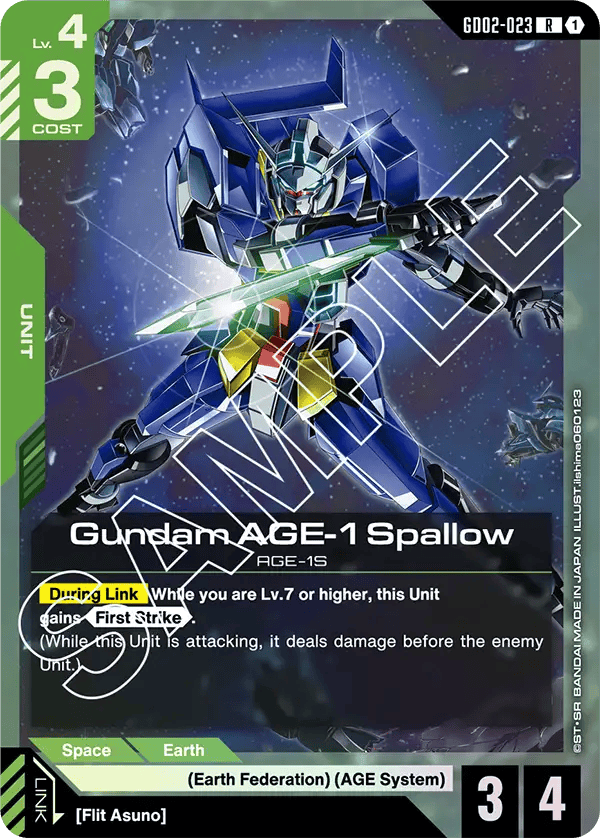 GD02-023: Gundam AGE-1 Spallow (Rare)