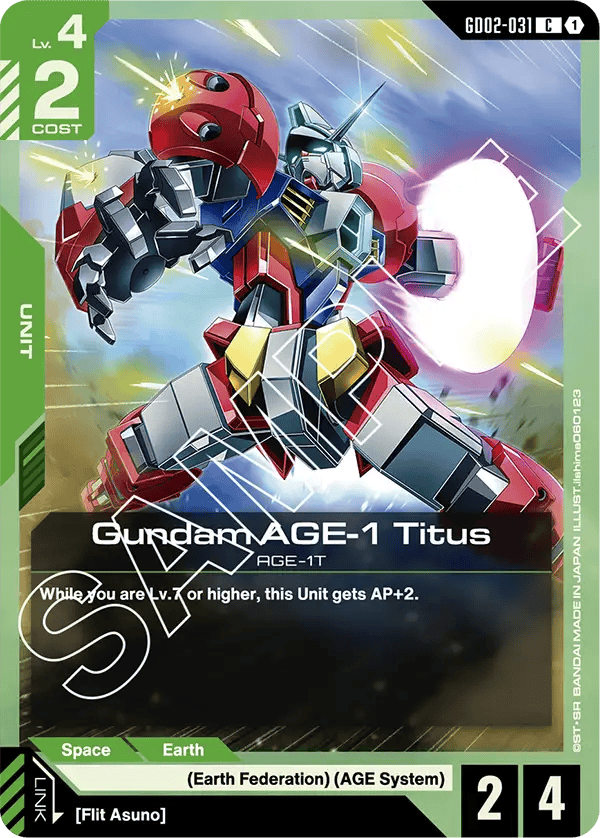 GD02-031: Gundam AGE-1 Titus (Common)