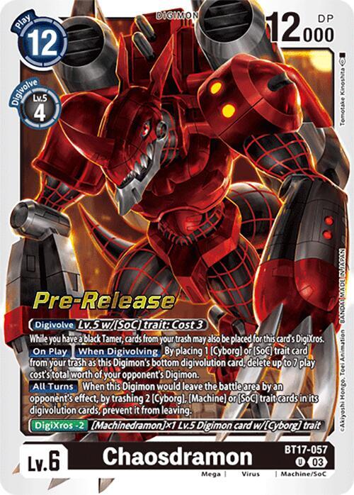 PreRelease Chaosdramon (BT17-057)-Uncommon