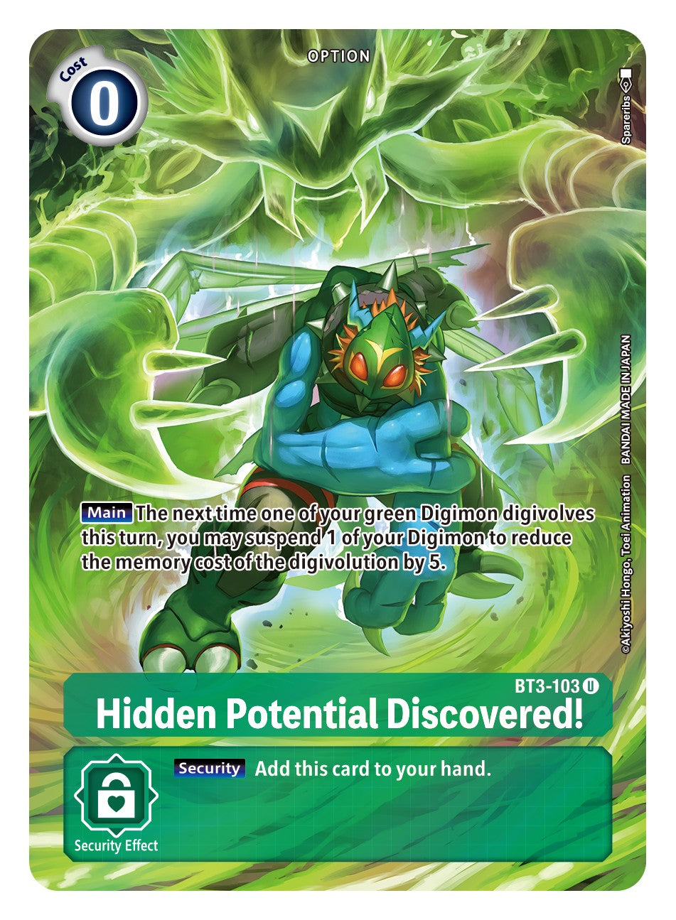 Hidden Potential Discovered! (BT3-103) Alternative Art