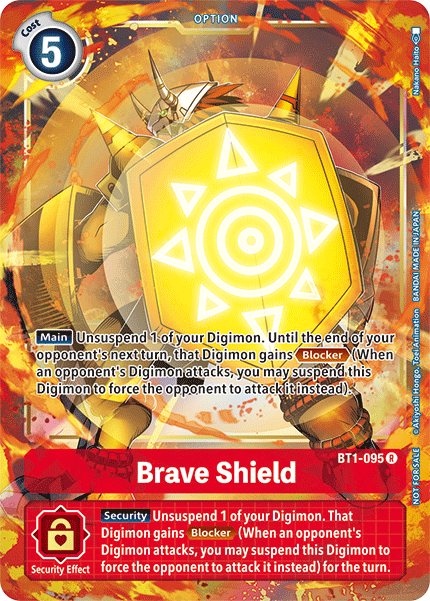 Brave Shield (BT1-095) Alternative Art (Dash pack 1.5)