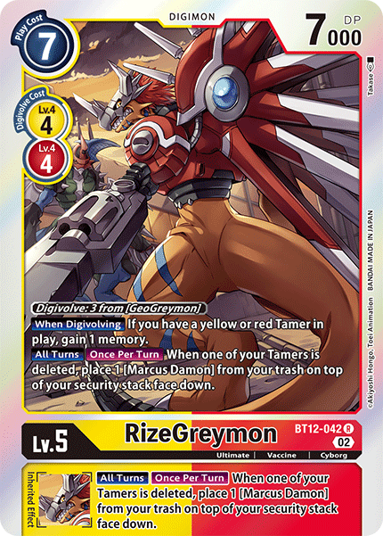 RizeGreymon (BT12-042) Rare