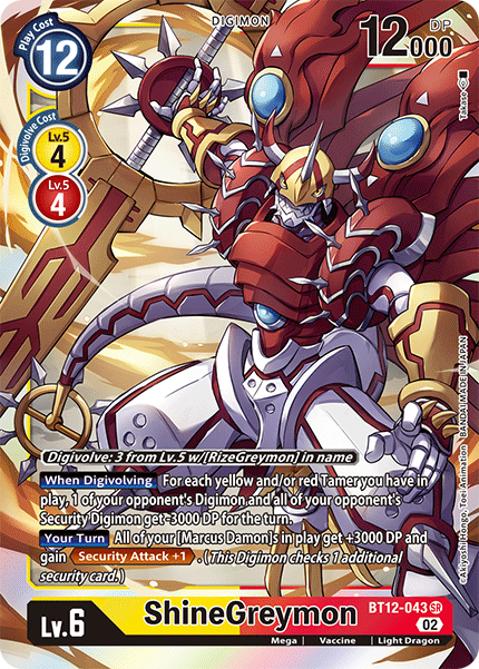 ShineGreymon (BT12-043) Super Rare