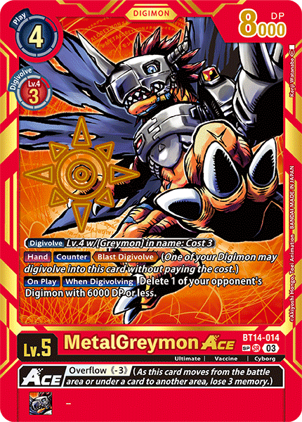 Carte MetalGreymon EX9-011 - Digimon TCG - Super Rare - Alternate Art