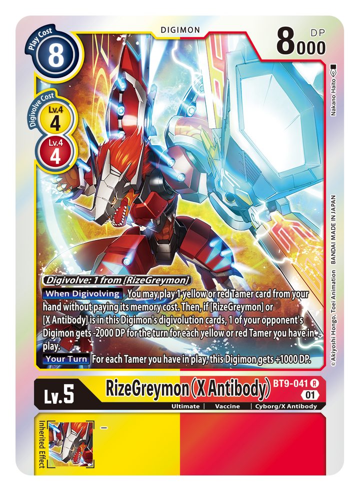 RizeGreymon (X Antibody) (BT9-041) Rare