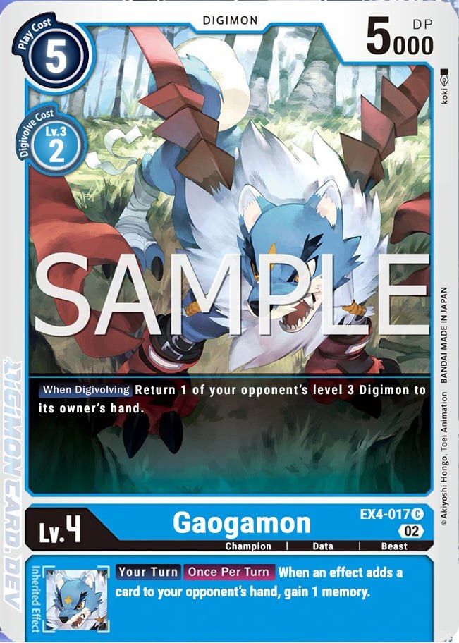 Digimon EX4 Single Card Omni Collectables Digimon EX4 Single Card Omni Collectables