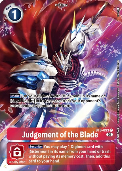 Judgement of The Blade (BT6-093) Premium Deck Set 01