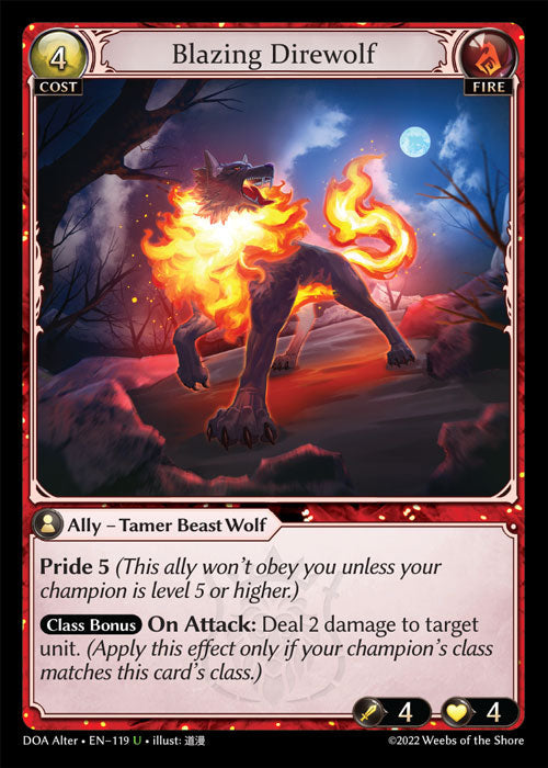 Doa Alter EN-119 Blazing Direwolf