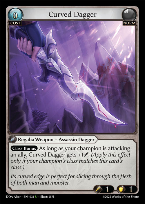 Doa Alter EN-031 Curved Dagger