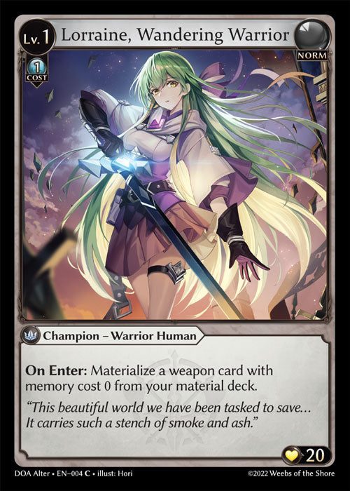 Doa Alter EN-004 Lorraine, Wandering Warrior
