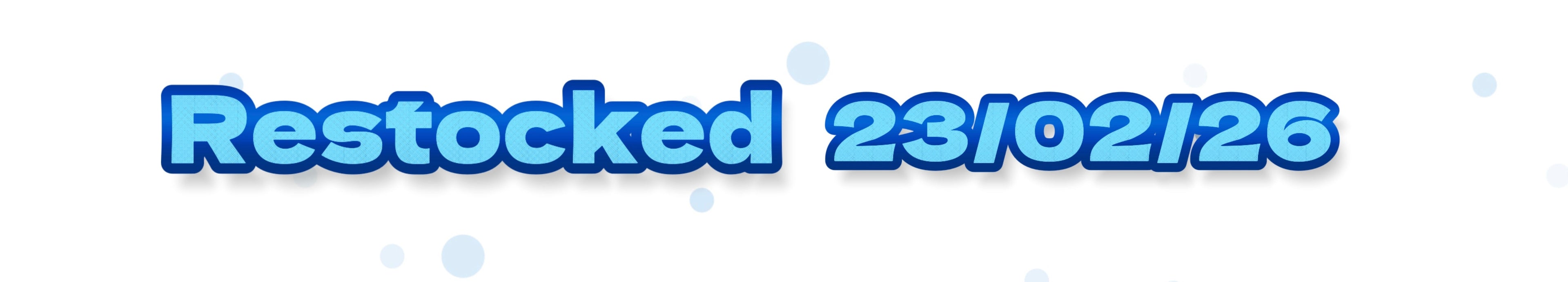 Restocked 23/02/2026