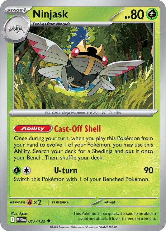 Ninjask [Reverse Holo] (017/132) Reverse Holo