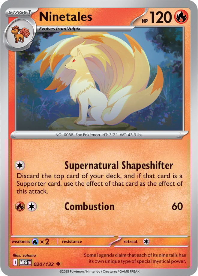 Ninetales [Reverse Holo] (020/132) Reverse Holo