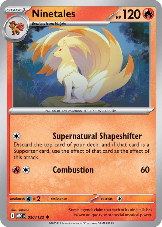 Ninetales [Reverse Holo] (020/132) Reverse Holo