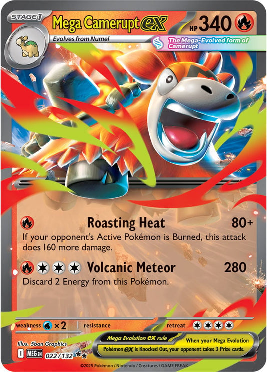 Mega Camerupt ex (022/132) Double Rare