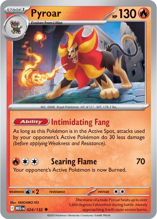 Pyroar [Reverse Holo] (024/132) Reverse Holo