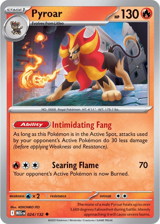 Pyroar [Reverse Holo] (024/132) Reverse Holo