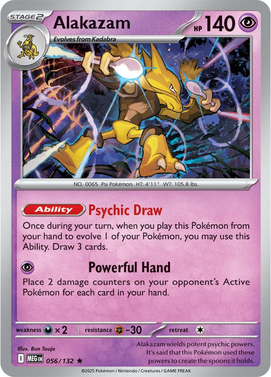Alakazam [Reverse Holo] (056/132) Reverse Holo