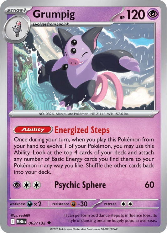Grumpig [Reverse Holo] (063/132) Reverse Holo