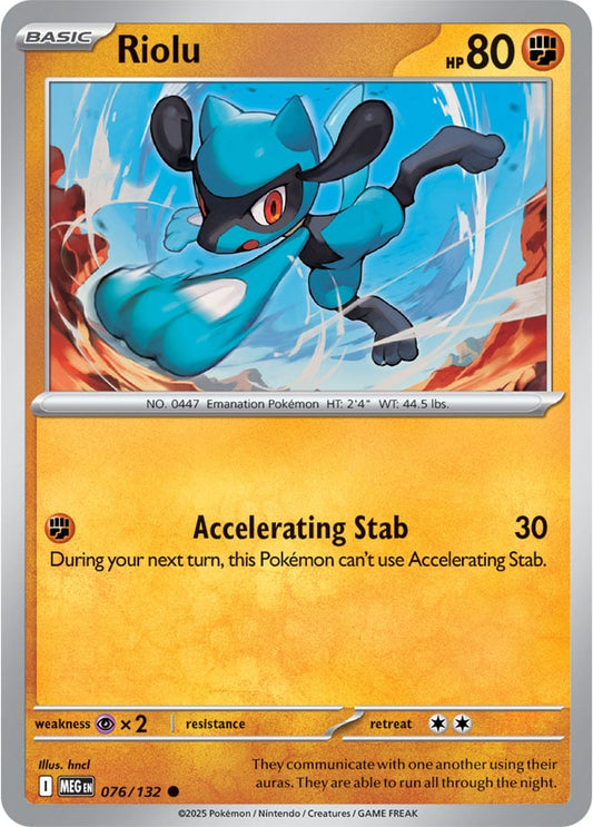 Riolu [Reverse Holo] (076/132) Reverse Holo