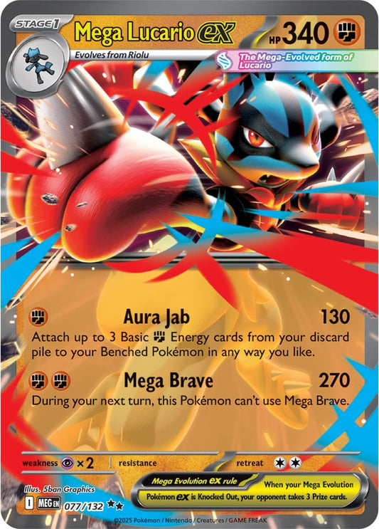Mega Lucario ex (077/132) Double Rare