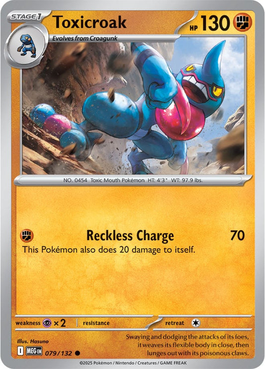 Toxicroak [Reverse Holo] (079/132) Reverse Holo