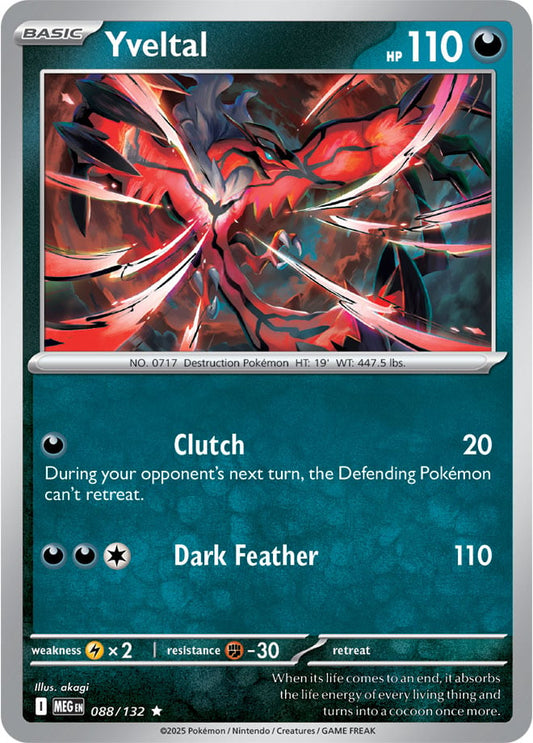 Yveltal [Reverse Holo] (088/132) Reverse Holo