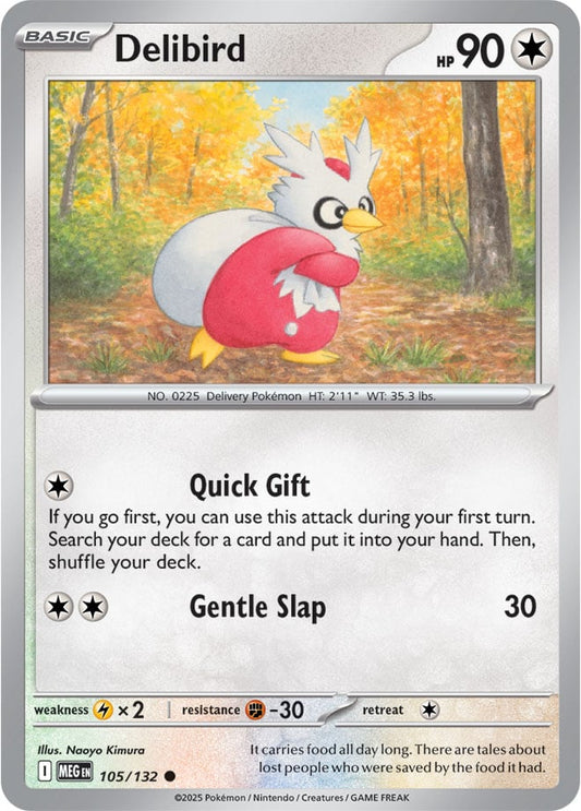 Delibird [Reverse Holo] (105/132) Reverse Holo