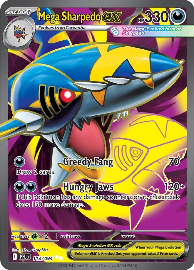 Mega Sharpedo ex (113/094) Ultra Rare
