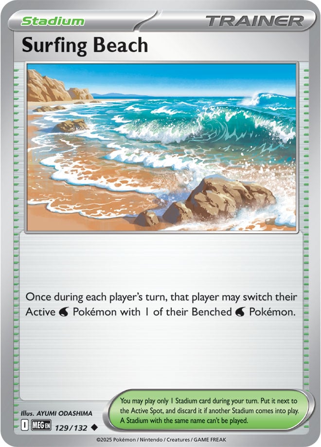 Surfing Beach [Reverse Holo] (129/132) Reverse Holo
