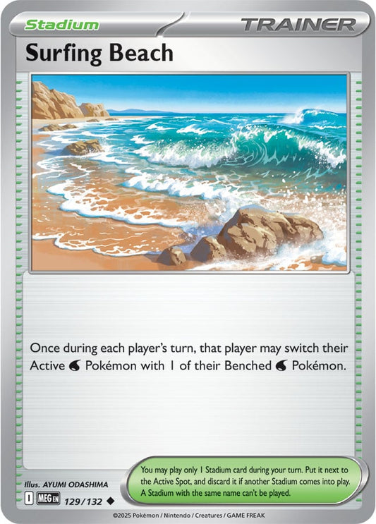 Surfing Beach [Reverse Holo] (129/132) Reverse Holo