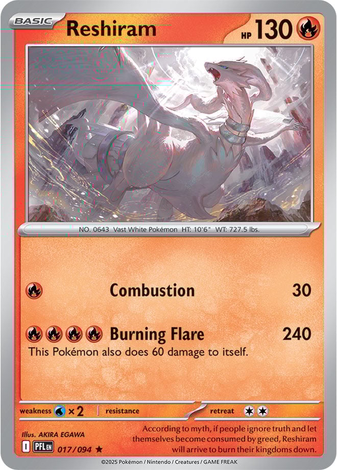 Reshiram (017/094) Rare Holo Foil