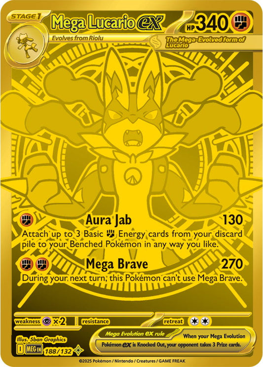 Mega Lucario ex (188/132) Mega Hyper Rare