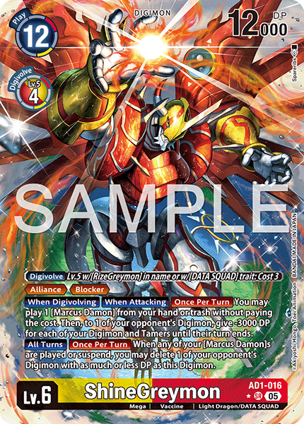 ShineGreymon (AD1-016) Alternative Art