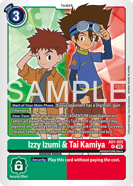 Izzy Izumi & Tai Kamiya (AD1-022) Rare