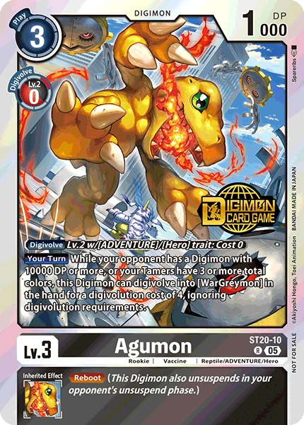 Agumon (ST20-10) Rare (Welcome Tamers Pack)