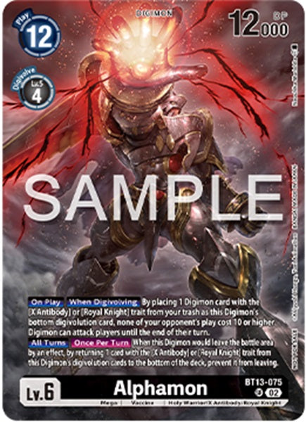 Alphamon (BT13-075) Non Foil-PreRelease Participant