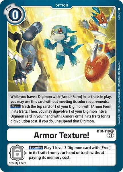 Armor Texture! (BT8-110) (Revision Pack 2023)