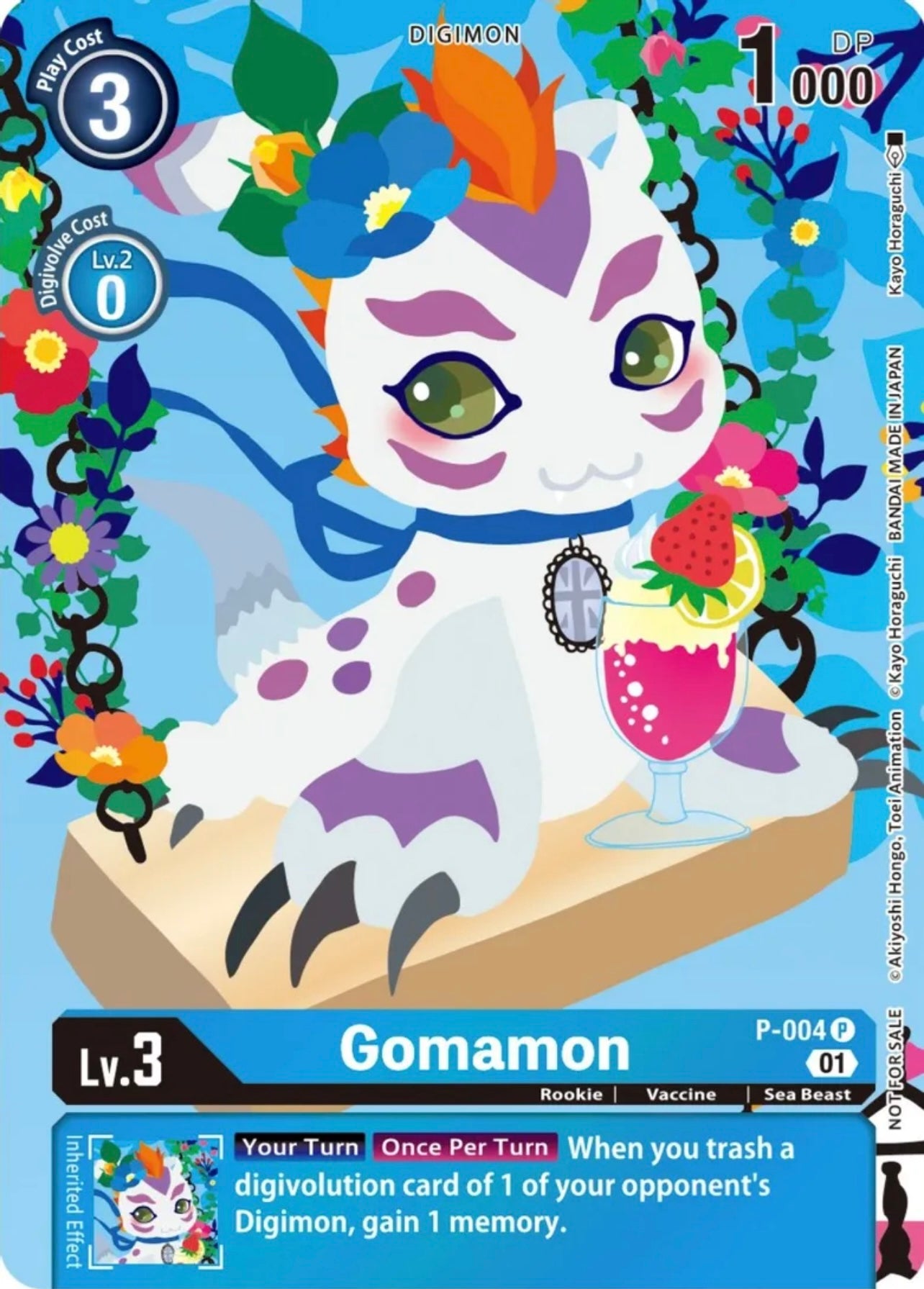 Gomamon P-004 Floral Fun – Omni Collectables